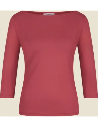 Very Cherry - Boatneck Top Coral Tricot Deluxe
