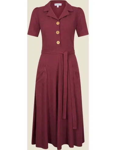 Very Cherry - Revers Dress Midi Linnen Priorat