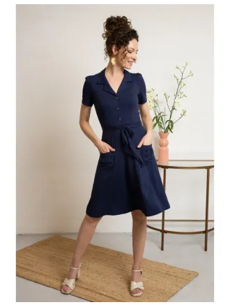 Very Cherry - Revers Dress Navy Tricot Deluxe