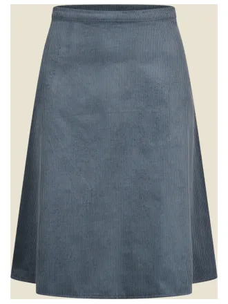 Very Cherry - A-Line Skirt Corduroy Duck Blue
