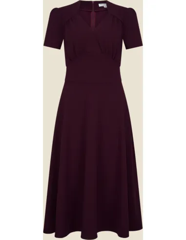 Very Cherry - Hollywood Circle Dress Jersey Crepe Wine