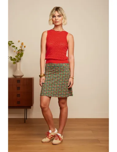 Very Cherry - Border Skirt Rondine