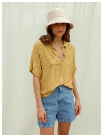 Indi & Cold - Patty Blouse Honey with Dots