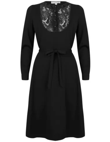 -30% Roundneck Dress Crievo Black Lace