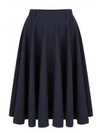 Very Cherry - Circle Skirt Navy Gabardine