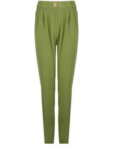 -40% High Waist Trousers Olive