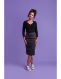 Classic Pencil Skirt Grey Melee