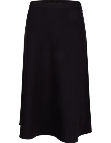 Very Cherry - A-Line skirt Midi Black Gabardine