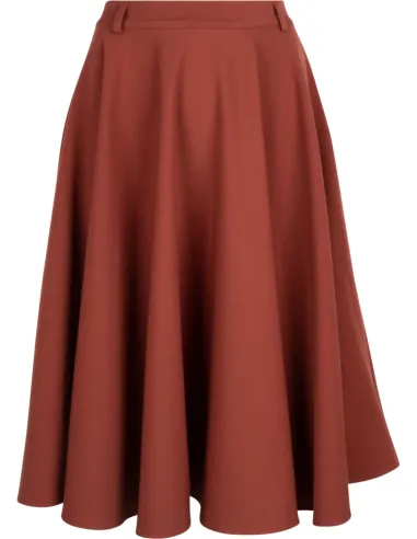 Very Cherry - Circle Skirt Terra Gabardine