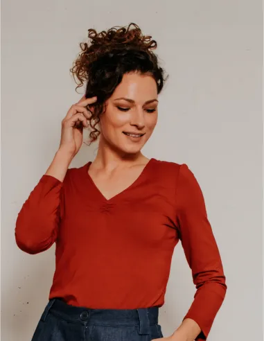 Very Cherry - V-Neck Top Terra Tricot Deluxe