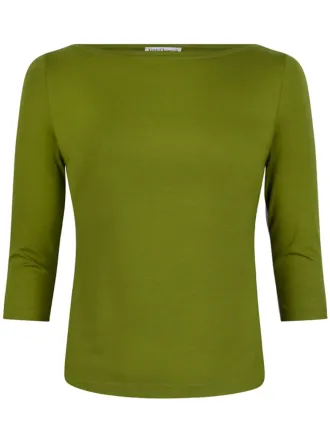 Very Cherry - Boatneck Top Olive Tricot Deluxe