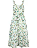 Very Cherry - Sunny Dress Plumeti 70s Flowers Green