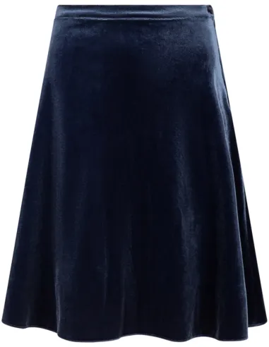 Very Cherry - A-Line Skirt Steam Velvet Duck Blue