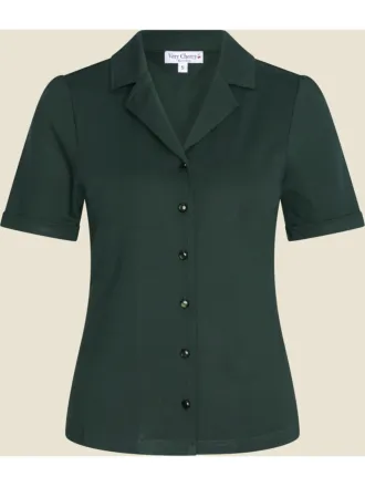 Very Cherry - Dita Blouse Bottle Green Tricot Deluxe