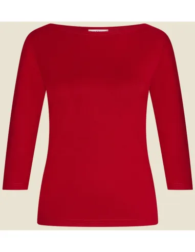 Very Cherry - Boatneck Top Red Tricot Deluxe