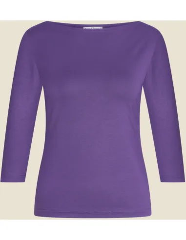 Very Cherry - Boatneck Top Purple Tricot Deluxe