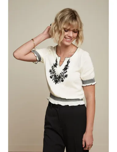 King Louie- Lucy Embroidery Top Venturi